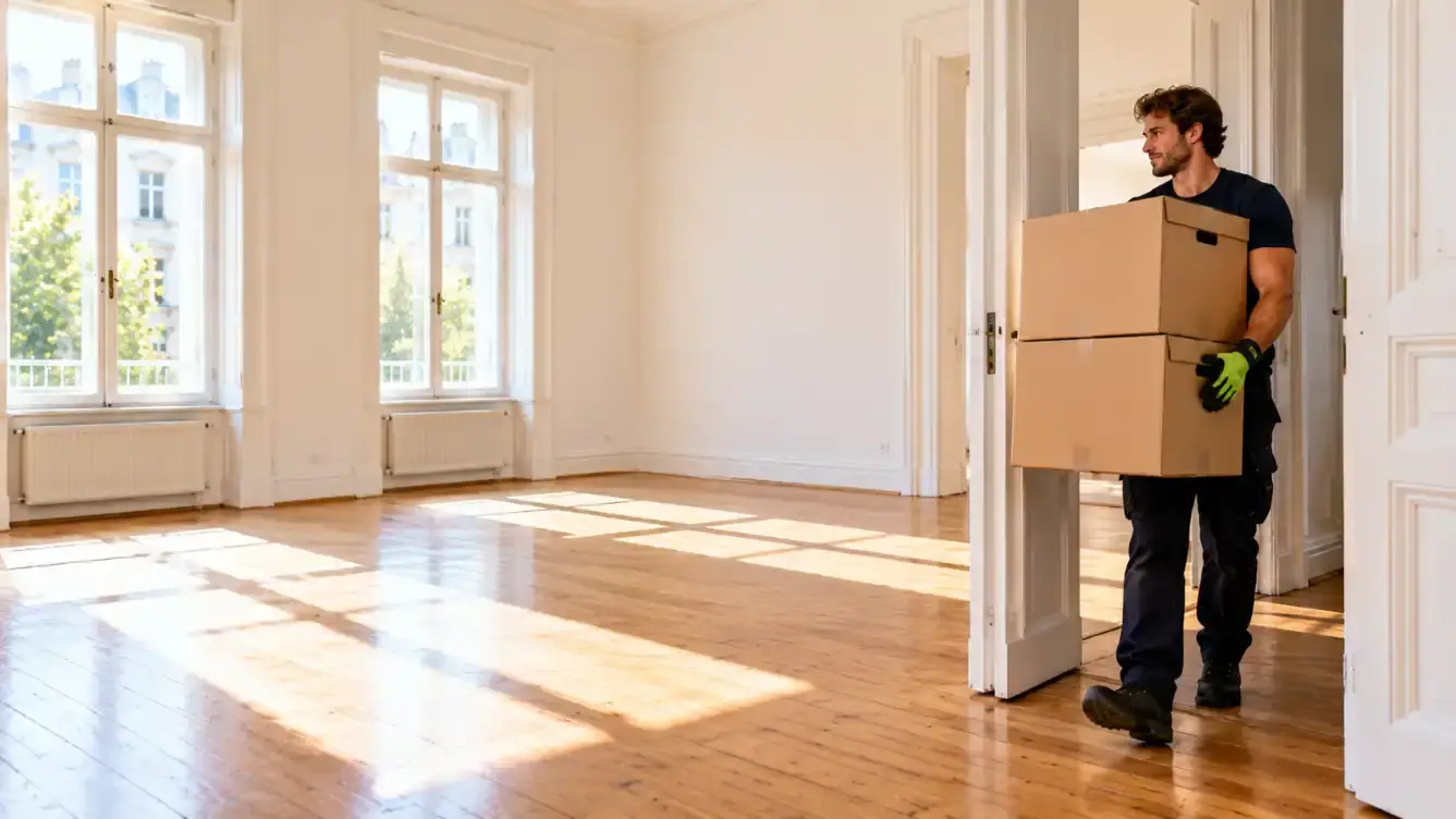 Besenreine Wohnung nach der Räumung